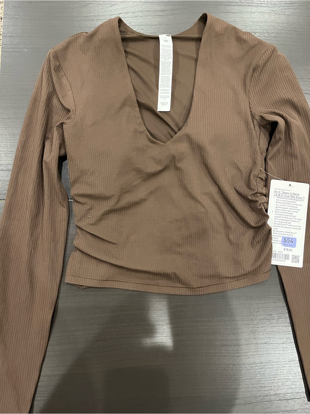 Lululemon Brown Ribbed Nulu Long Sleeve